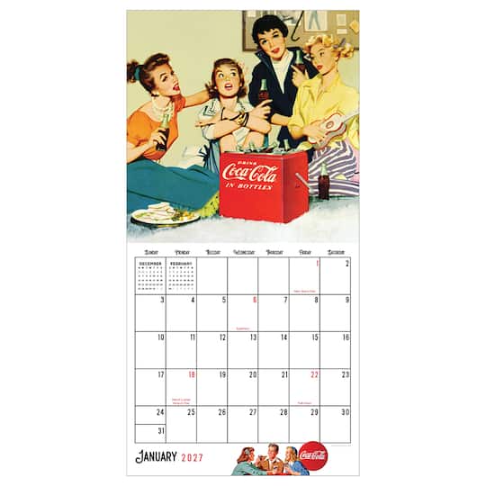 2027 Coca-Cola Mini Calendar